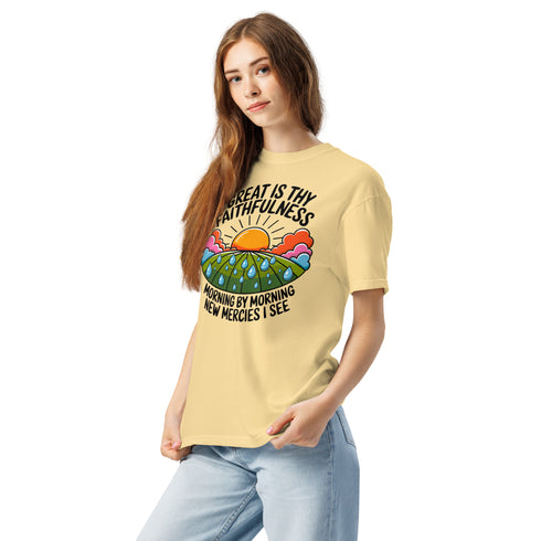 Great is Thy Faithfulness Christian Bible Verse T-Shirt